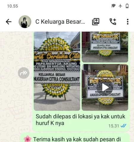Pengiriman Papan Bunga Duka Karang Bogorejo